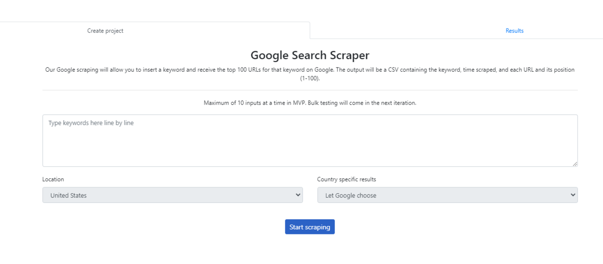 Google SERP Scraper